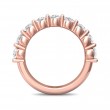 FlyerFit® 18K Pink Gold Shared Prong Wedding Band