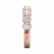 FlyerFit® 18K Pink Gold Shared Prong Wedding Band