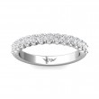 FlyerFit® 18K White Gold Shared Prong Wedding Band