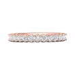 FlyerFit® 14K Pink Gold Shared Prong Wedding Band