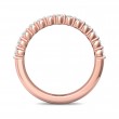 FlyerFit® 14K Pink Gold Shared Prong Wedding Band