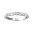 FlyerFit® 18K White Gold Shared Prong Wedding Band