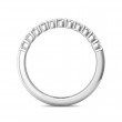 FlyerFit® 18K White Gold Shared Prong Wedding Band