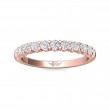 FlyerFit® 14K Pink Gold Shared Prong Wedding Band