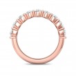 FlyerFit® 14K Pink Gold Shared Prong Wedding Band