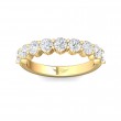 FlyerFit® 18K Yellow Gold Shared Prong Wedding Band