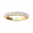 FlyerFit® 18K Yellow Gold Shared Prong Wedding Band