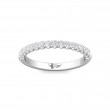 FlyerFit® 18K White Gold Shared Prong Wedding Band