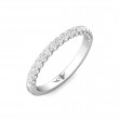 FlyerFit® 18K White Gold Shared Prong Wedding Band