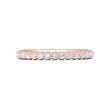 FlyerFit® 14K Pink Gold Shared Prong Wedding Band