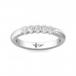 FlyerFit® Platinum Shared Prong Wedding Band