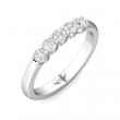 FlyerFit® 14K White Gold Shared Prong Wedding Band