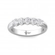 FlyerFit® 18K White Gold Shared Prong Wedding Band