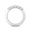 FlyerFit® 18K White Gold Shared Prong Wedding Band