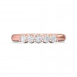 FlyerFit® 14K Pink Gold Shared Prong Wedding Band