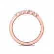 FlyerFit® 14K Pink Gold Shared Prong Wedding Band