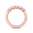 FlyerFit® 14K Pink Gold Shared Prong Wedding Band