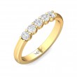 FlyerFit® 18K Yellow Gold Shared Prong Wedding Band