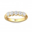 FlyerFit® 18K Yellow Gold Shared Prong Wedding Band