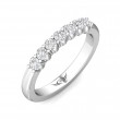 FlyerFit® 14K White Gold Shared Prong Wedding Band