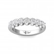 FlyerFit® Platinum Shared Prong Wedding Band