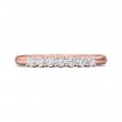 FlyerFit® 14K Pink Gold Shared Prong Wedding Band