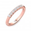 FlyerFit® 14K Pink Gold Shared Prong Wedding Band