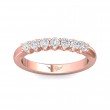 FlyerFit® 18K Pink Gold Shared Prong Wedding Band