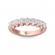 FlyerFit® 18K Pink Gold Shared Prong Wedding Band