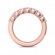 FlyerFit® 18K Pink Gold Shared Prong Wedding Band