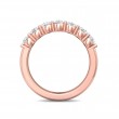 FlyerFit® 14K Pink Gold Shared Prong Wedding Band