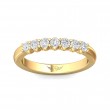 FlyerFit® 18K Yellow Gold Shared Prong Wedding Band