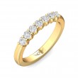 FlyerFit® 18K Yellow Gold Shared Prong Wedding Band