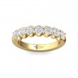 FlyerFit® 18K Yellow Gold Shared Prong Wedding Band