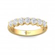 FlyerFit® 18K Yellow Gold Shared Prong Wedding Band