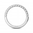 FlyerFit® 18K White Gold Shared Prong Wedding Band