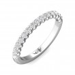 FlyerFit® 18K White Gold Shared Prong Wedding Band