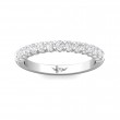 FlyerFit® 18K White Gold Shared Prong Wedding Band