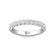 FlyerFit® Platinum Shared Prong Wedding Band