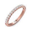 FlyerFit® 18K Pink Gold Shared Prong Wedding Band