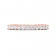 FlyerFit® 18K Pink Gold Shared Prong Wedding Band