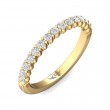 FlyerFit® 14K Yellow Gold Shared Prong Wedding Band