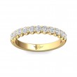 FlyerFit® 18K Yellow Gold Shared Prong Wedding Band