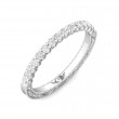 FlyerFit® 14K White Gold Vintage Wedding Band