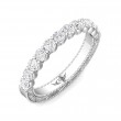 FlyerFit® 14K White Gold Vintage Wedding Band