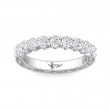 FlyerFit® 18K White Gold Vintage Wedding Band