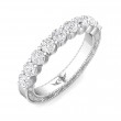 FlyerFit® 18K White Gold Vintage Wedding Band