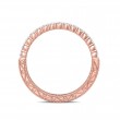 FlyerFit® 14K Pink Gold Vintage Wedding Band