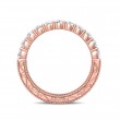 FlyerFit® 18K Pink Gold Vintage Wedding Band