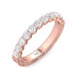 FlyerFit® 18K Pink Gold Vintage Wedding Band